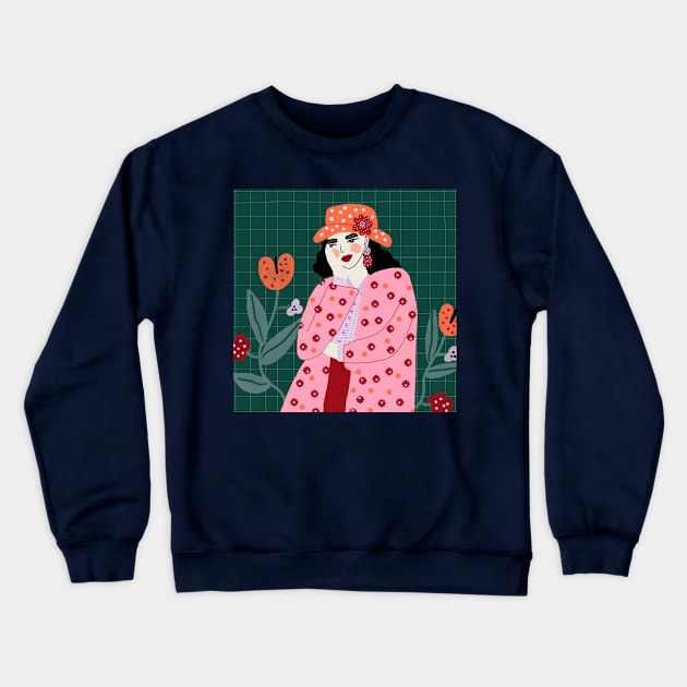 Flower girl Crewneck Sweatshirt by barbsiegraphy